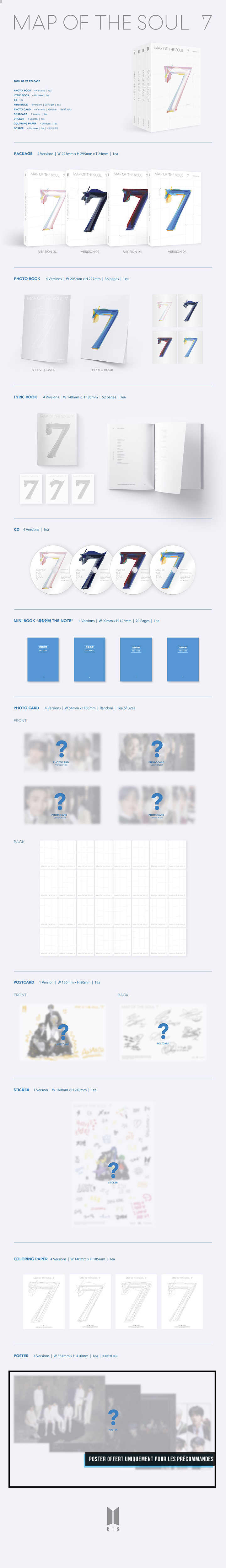 BTS MAP OF THE SOUL:7(4形態セット) MAP OF THE SOUL : 7 [輸入盤][4形態セット][CD] - BTS - UNIVERSAL